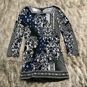 White House Black Market Blue Boho Dress